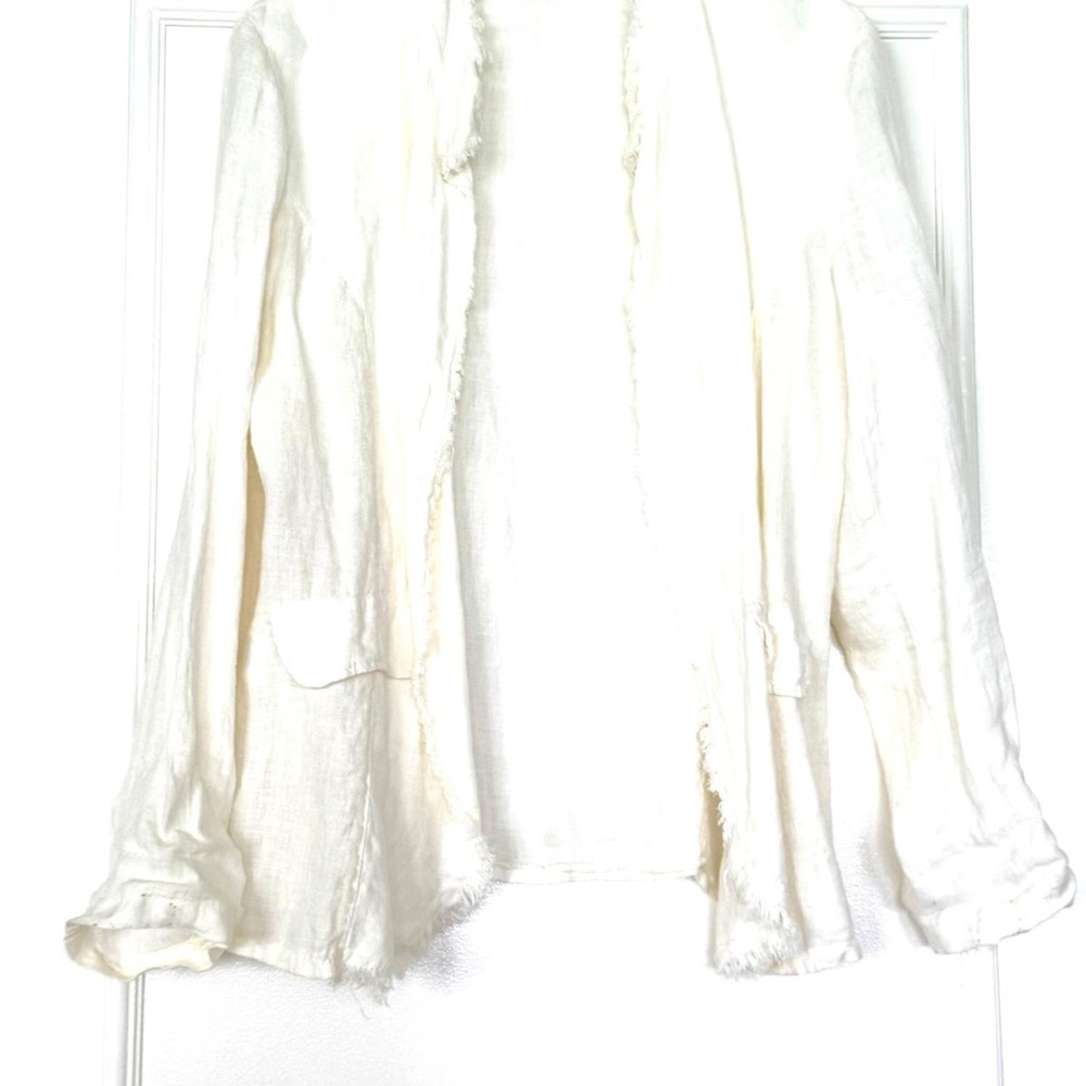 Women’s Cream Open-Front Jacket - Lightweight Layer